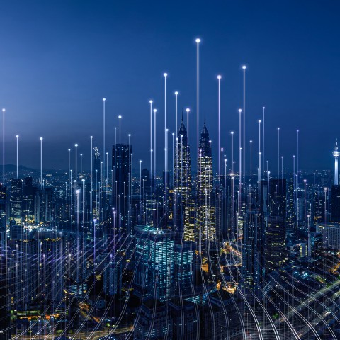 Digital vernetzte Stadt und Logistik